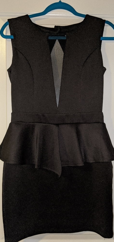 Sexy black peplum dress